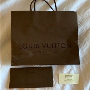 Louis Vuitton bag, instructions, tag for iPhone.